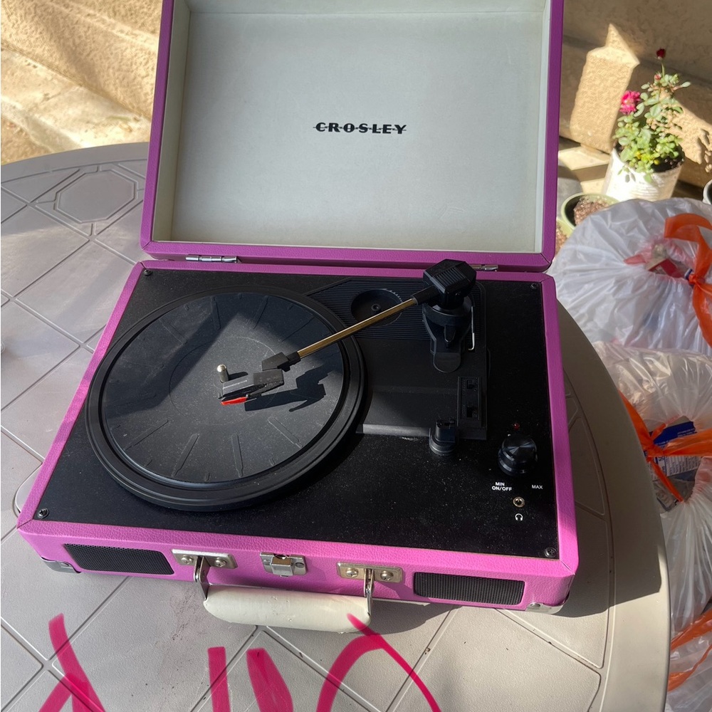 Crosley Pink Portable Turntable